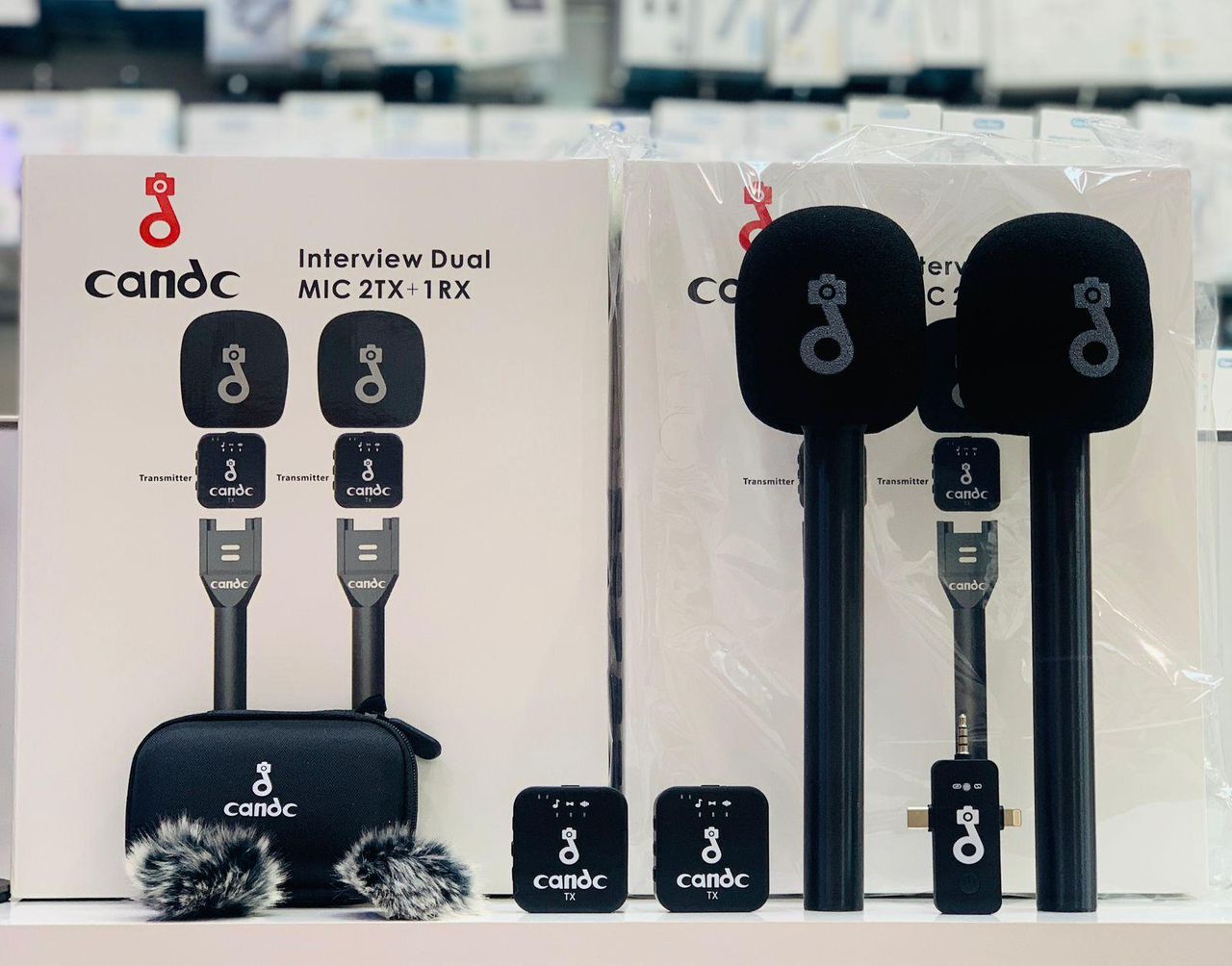 Candc Interview Dual Mic 2TX + 1 RX Wireless Microphone