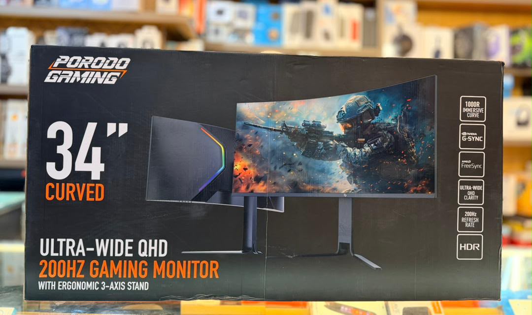 Porodo 34inch Gaming Ultra Wide Curved Monitor