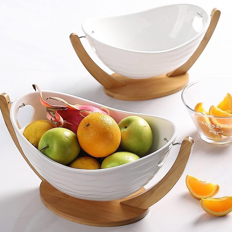 table egg shaped fruit and snacks dish