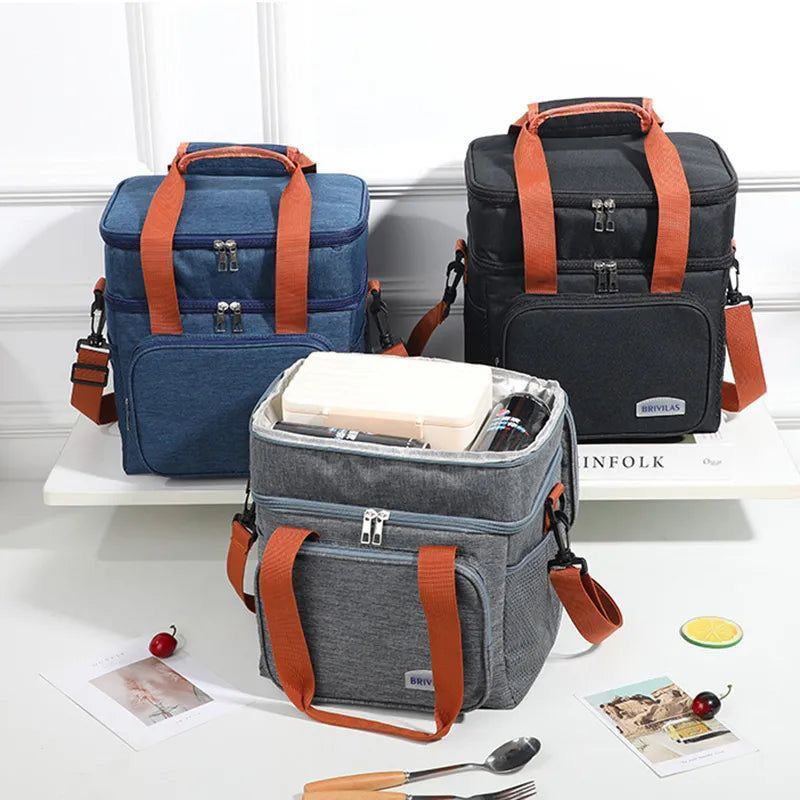 Doublelayer Insulated Thermal Lunch Bag