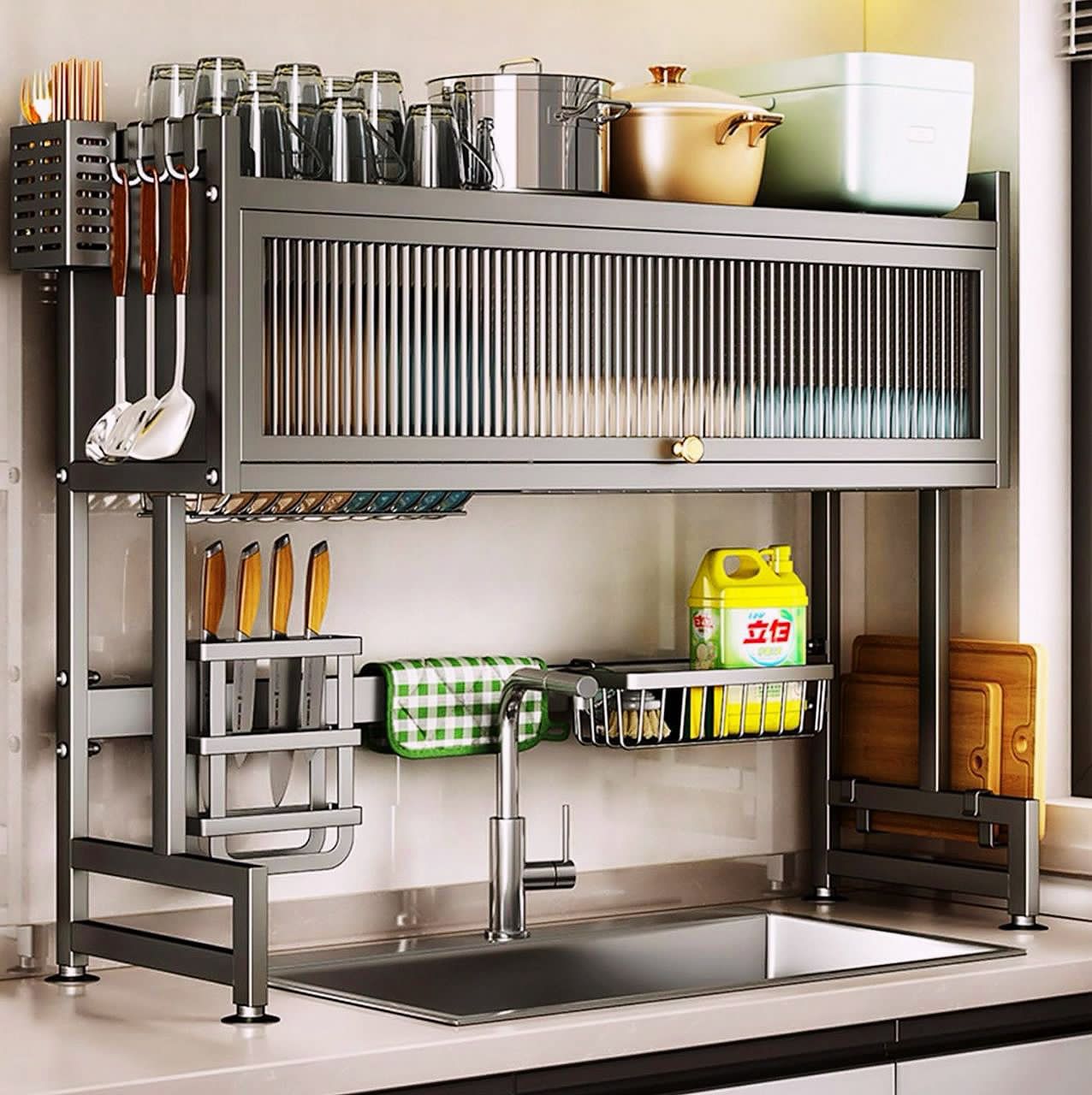Over-the-Sink Dish Drying Rack