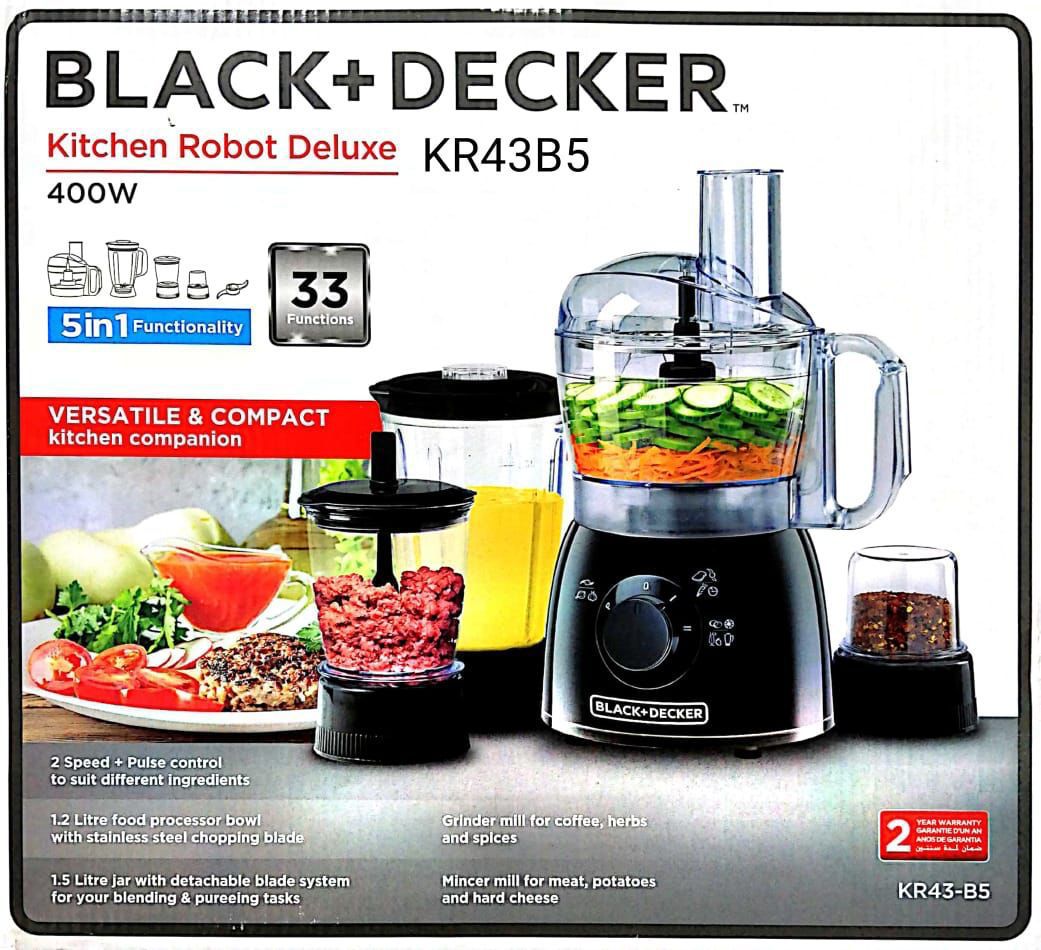 Black+Decker 5-In-1 Food Processor With 33 Functions KR43-B5