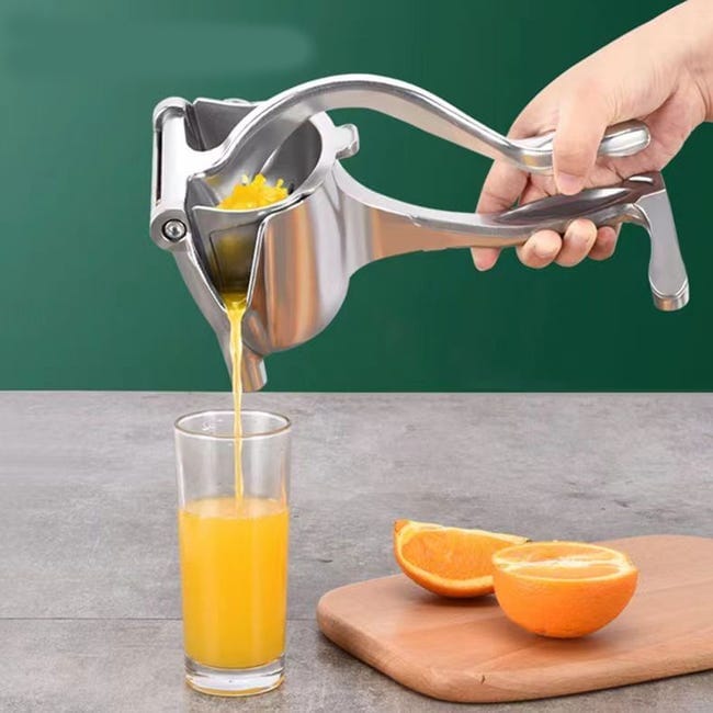 Stainless Steel Manual Fruit Press Squeezer Juicer Extractor - Silver