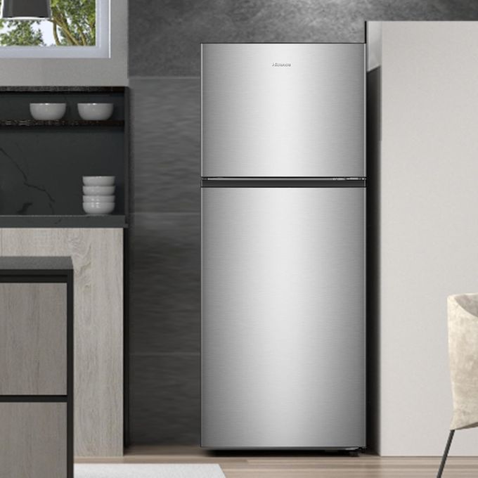 Hisense 328 Liters Double Door Refrigerator RT328N4DGN Top Freezer