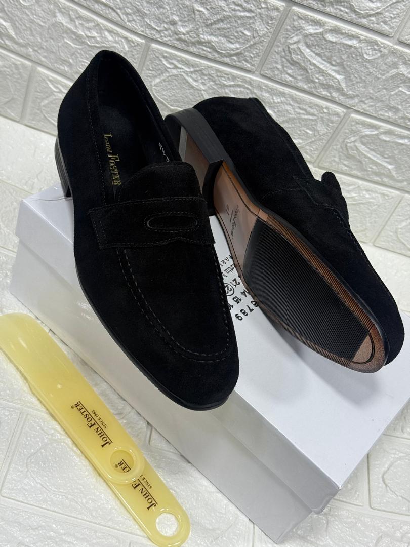 John Foster men's suede loafers