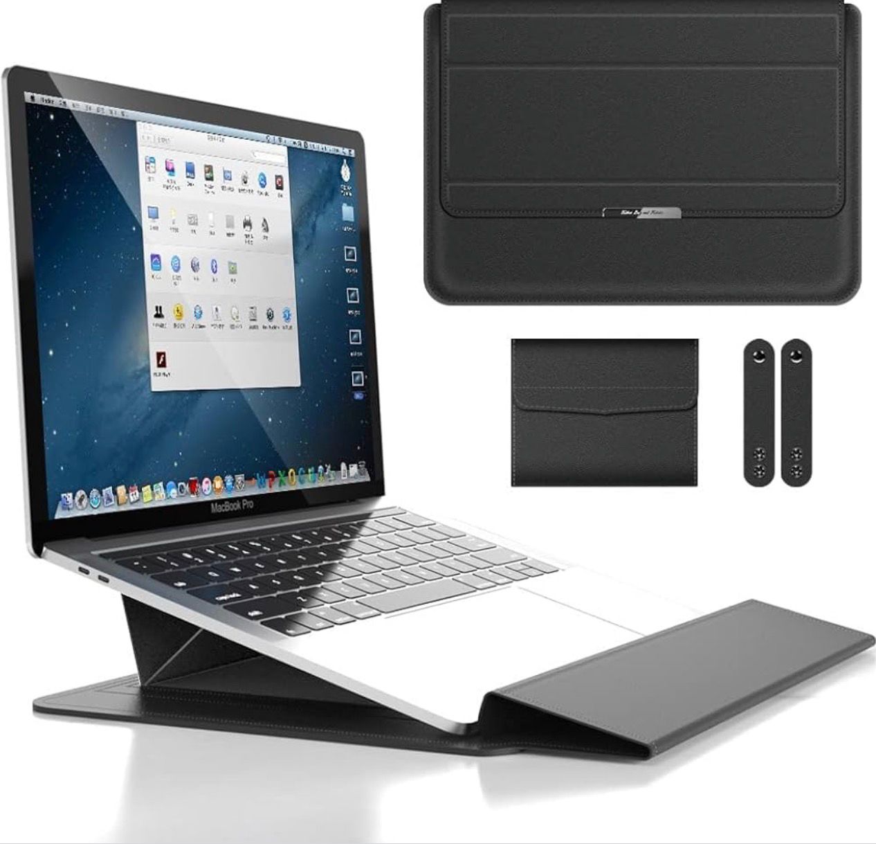 Makingtec 3in1 Leather Laptop Stand and Laptop Sleeve