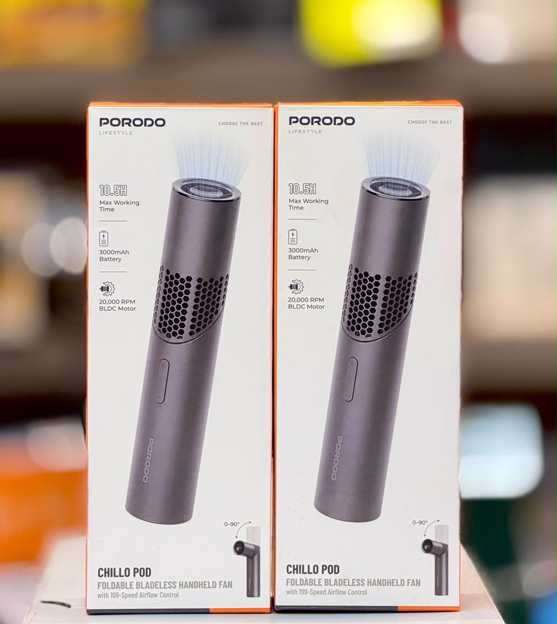 PorodoLifestyle Chillo Pod Foldable Bladeless Handheld Fan