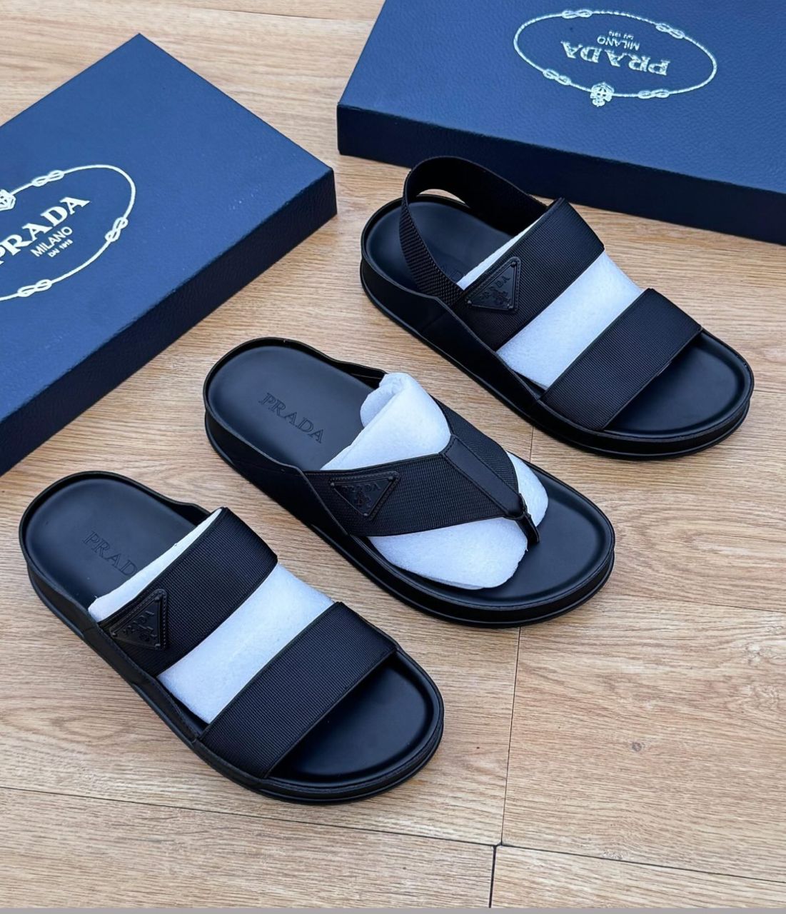 men's luxury prada open shoes