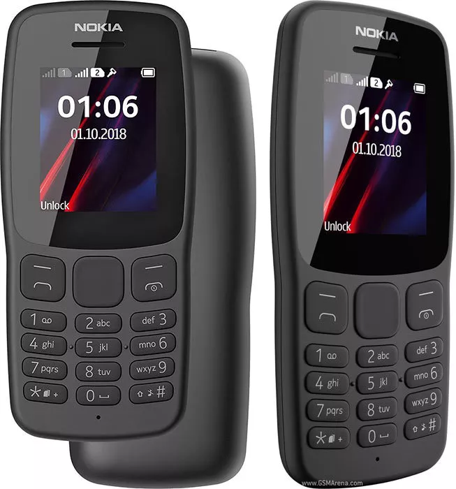 Nokia 106 2018 Dual Sim Unlocked FM Radio Big Button Mobile Cell Phone Version