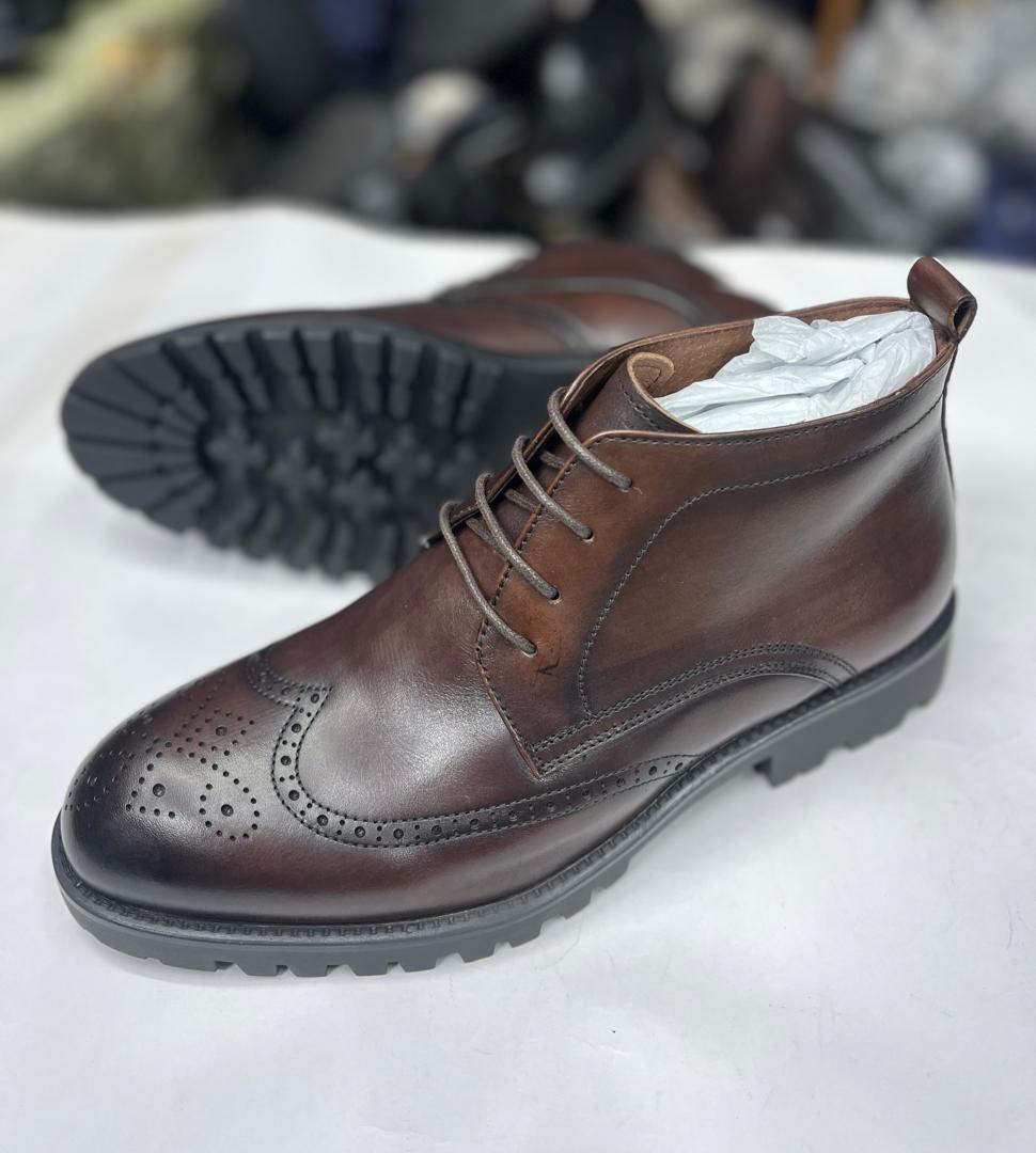 Men’s Faux Leather Designer Boots
