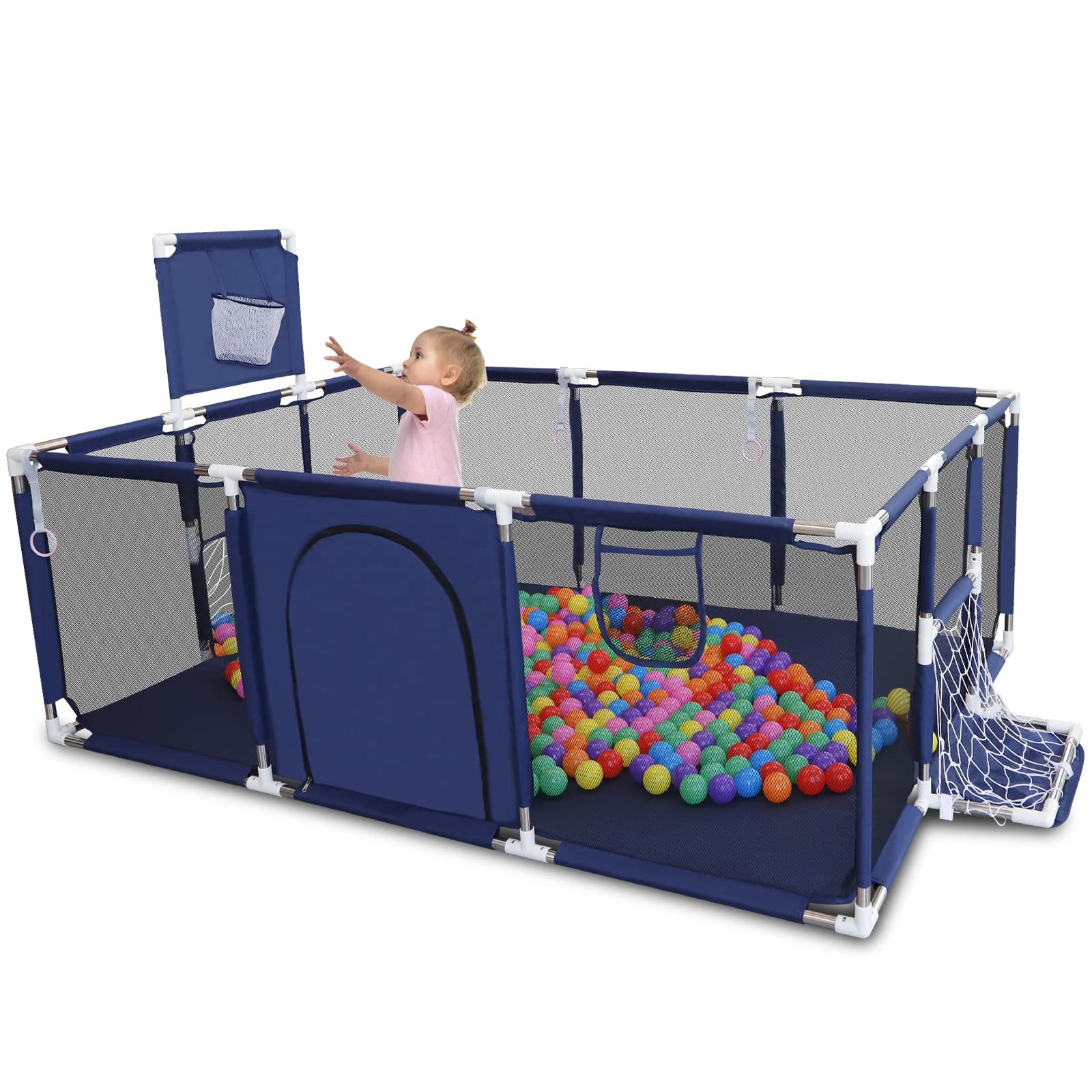 Baby Play Yard, Play Fence with Basketball Fence with Few Balls