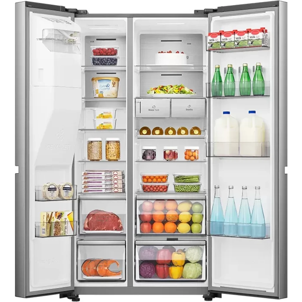 Hisense 720 Liters 2-Door Side-by-Side Refrigerator with Water Dispenser and Ice Maker