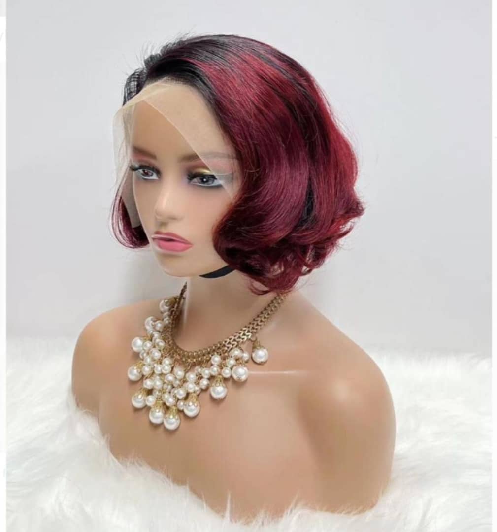 Short coloured wig