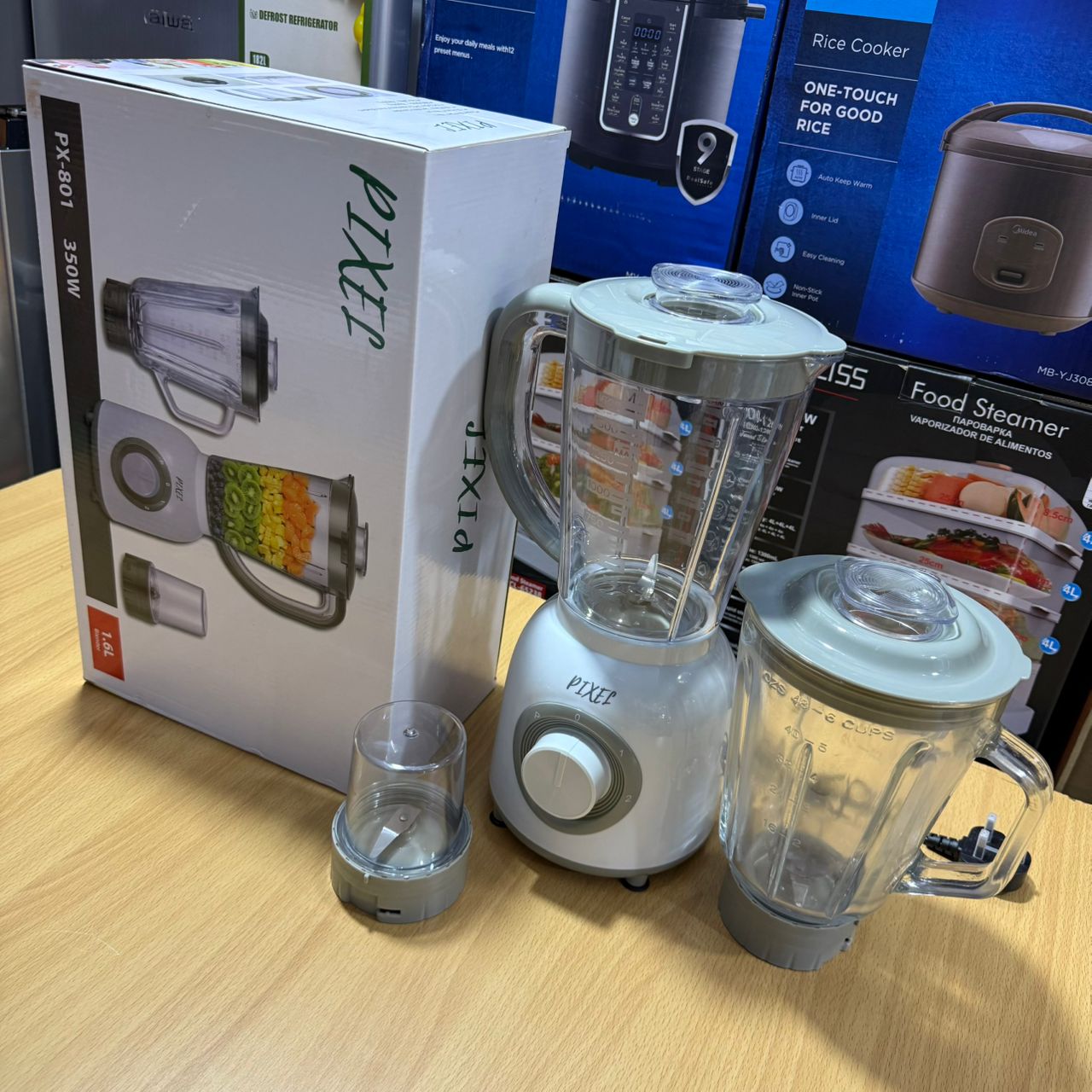 Pixel 1.6 Liters Glass Jar Juice Blender