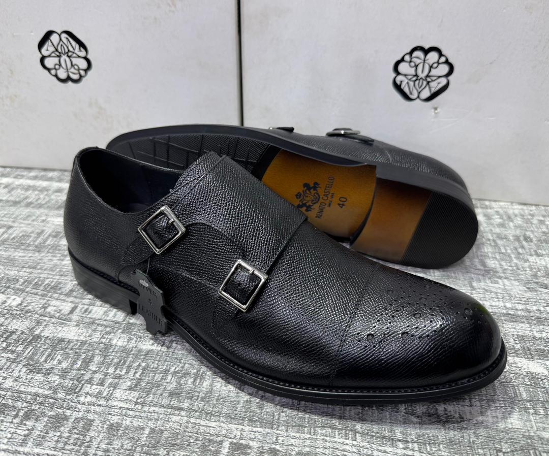 formal black leather  shoes.