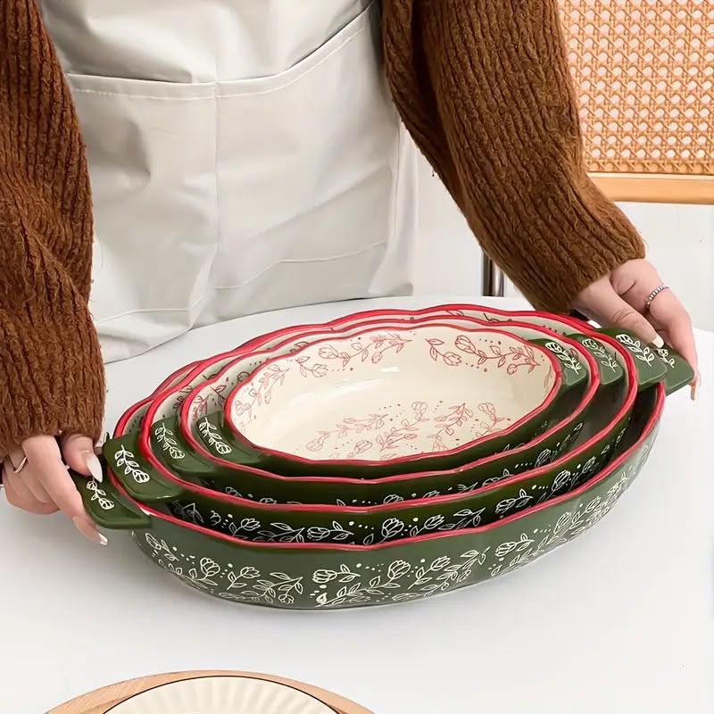 4pc Vintage Bohemian Lasagna / Bakeware