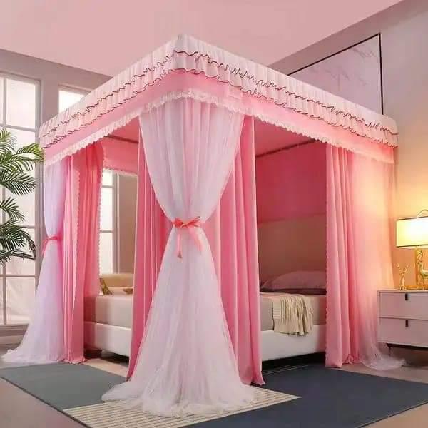 Curtain Mosquito Net With 4 Steel Stands