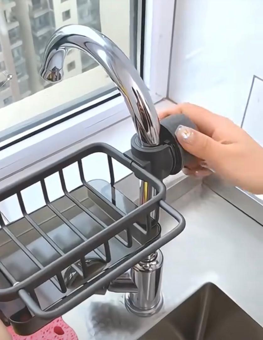 360° Rotating Faucet Organizer Rack